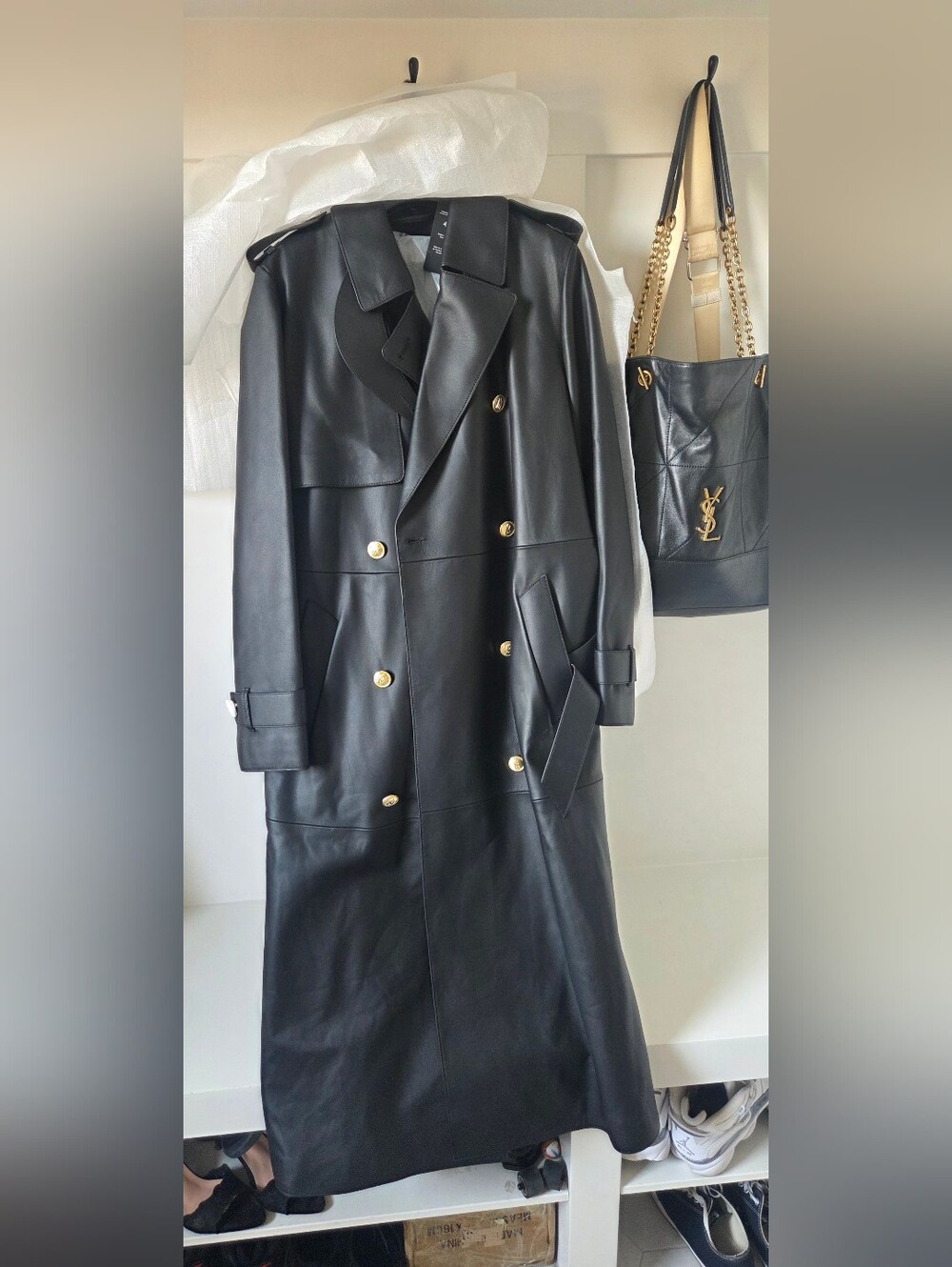 Mackage GAEL-V Black Women's Trench Coat Size M NEW W TAGS - Picture 12 of 16